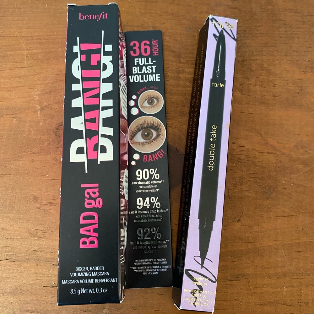Bundle of Benefit BANG BADgal mascara and Tarte Double Take eyeliner